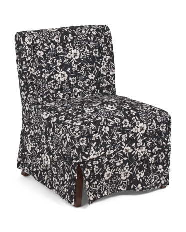 28x24.5x32.5in Floral Print Upholstered Slipcover Chair | TJ Maxx