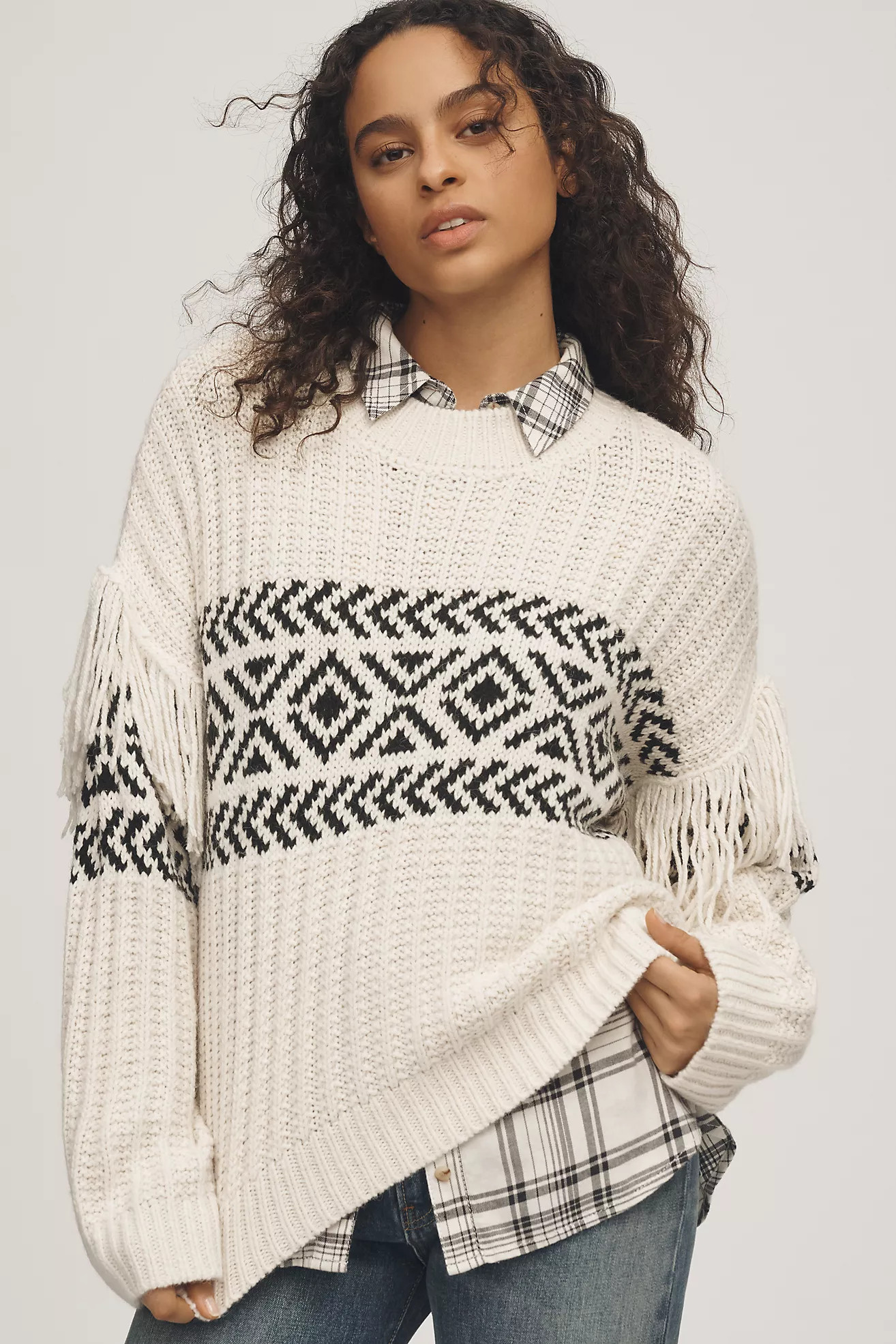 Sanctuary Artisan Fringe Sweater | Anthropologie (US)