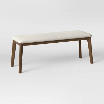 Astrid Mid-Century Dining Bench with Upholstered Seat Walnut - Project 62™ | Target