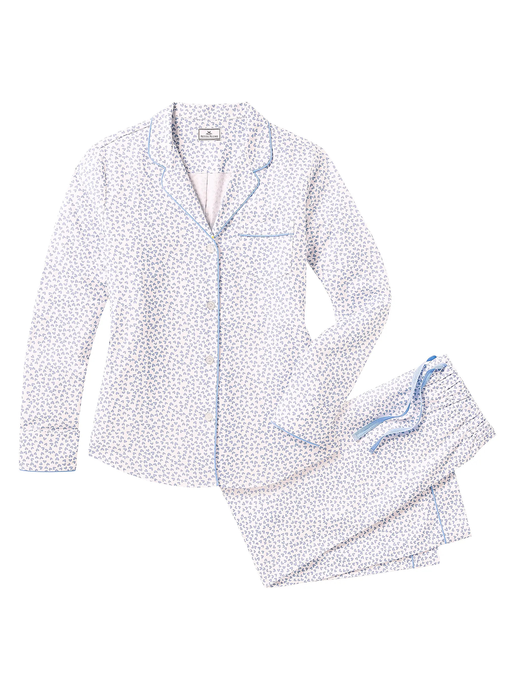 Bluehearts Cotton Twill Pajamas | Saks Fifth Avenue