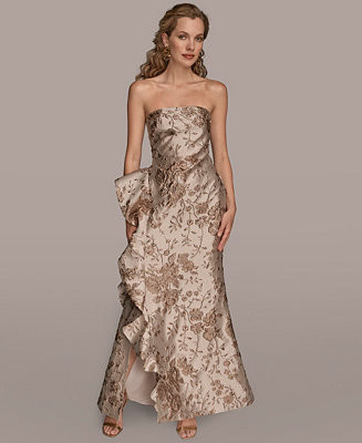 Women's Strapless Side Ruffle Dress | Macy's