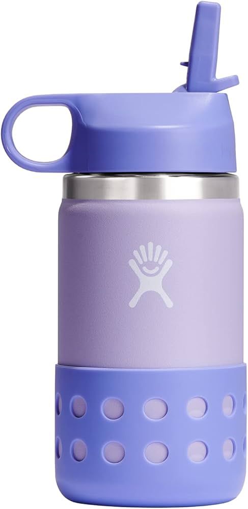 HYDRO FLASK Kids Water Bottle Jr. Stainless Steel Insulated With Straw Cap for Water, Milk, Juice... | Amazon (US)