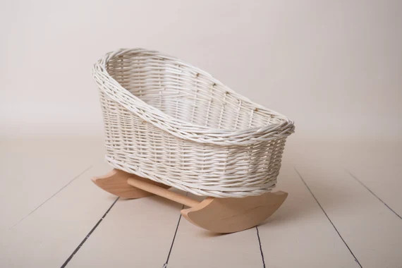 Wicker Baby Cradle Photo Props Toddler Newborn Baby | Etsy | Etsy (CAD)