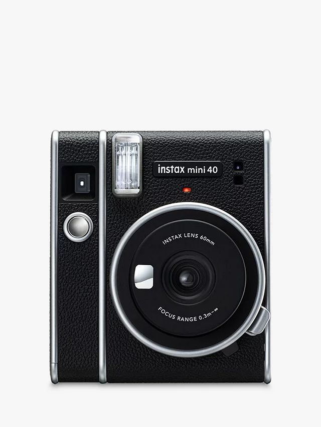 Fujifilm Instax Mini 40 Instant Camera with Built-In Flash & Hand Strap, Black | John Lewis (UK)