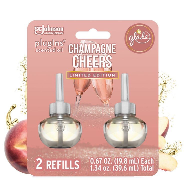 Glade PlugIns Scented Oil Air Freshener Refills - Champagne Cheers - 1.34oz/2ct | Target