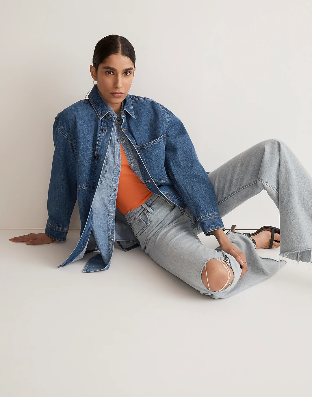 Denim Shirt-Jacket in Taitley Wash | Madewell