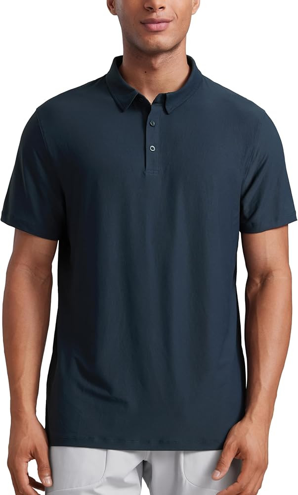 CRZ YOGA Cloudweight Mens Short Sleeve Polo Shirts Slim Fit Lightweight Moisture Wicking Athletic... | Amazon (US)