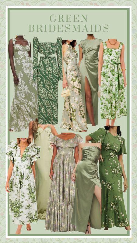 Green mismatched bridesmaids dresses 💚🍀🌿🥑🌱🥝🍏

#greenbridesmaidsdresses #mismatchedbridesmaids

#LTKunder100 #LTKstyletip #LTKwedding