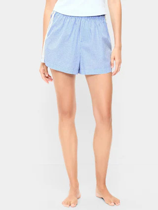 Eyelet-Trim Boxer Pajama Shorts | Old Navy (US)