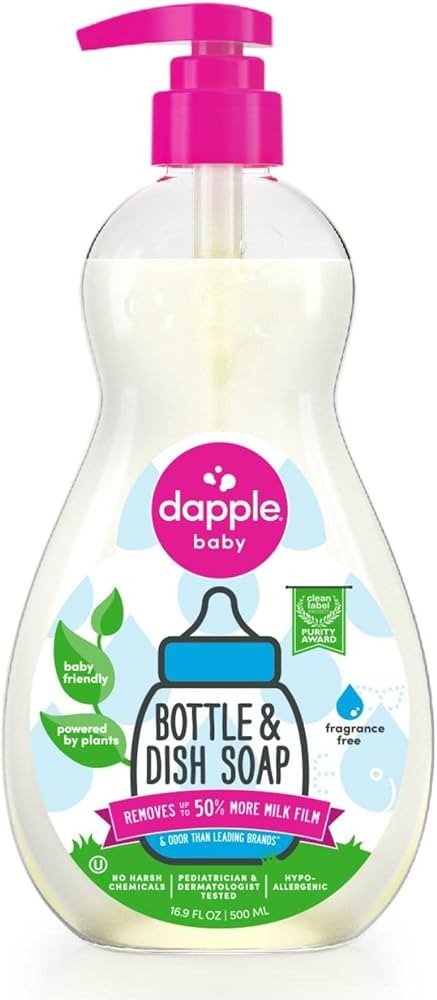 Dapple Baby Bottle & Dish Soap, Hypoallergenic Dish Soap for Baby Bottles, Powered by Plants, Fra... | Amazon (US)