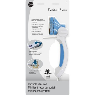 Dritz Petite Press Portable Mini Iron: Travel Garment Iron, Comfort-Grip Handle, 110V, 25W, White | Target