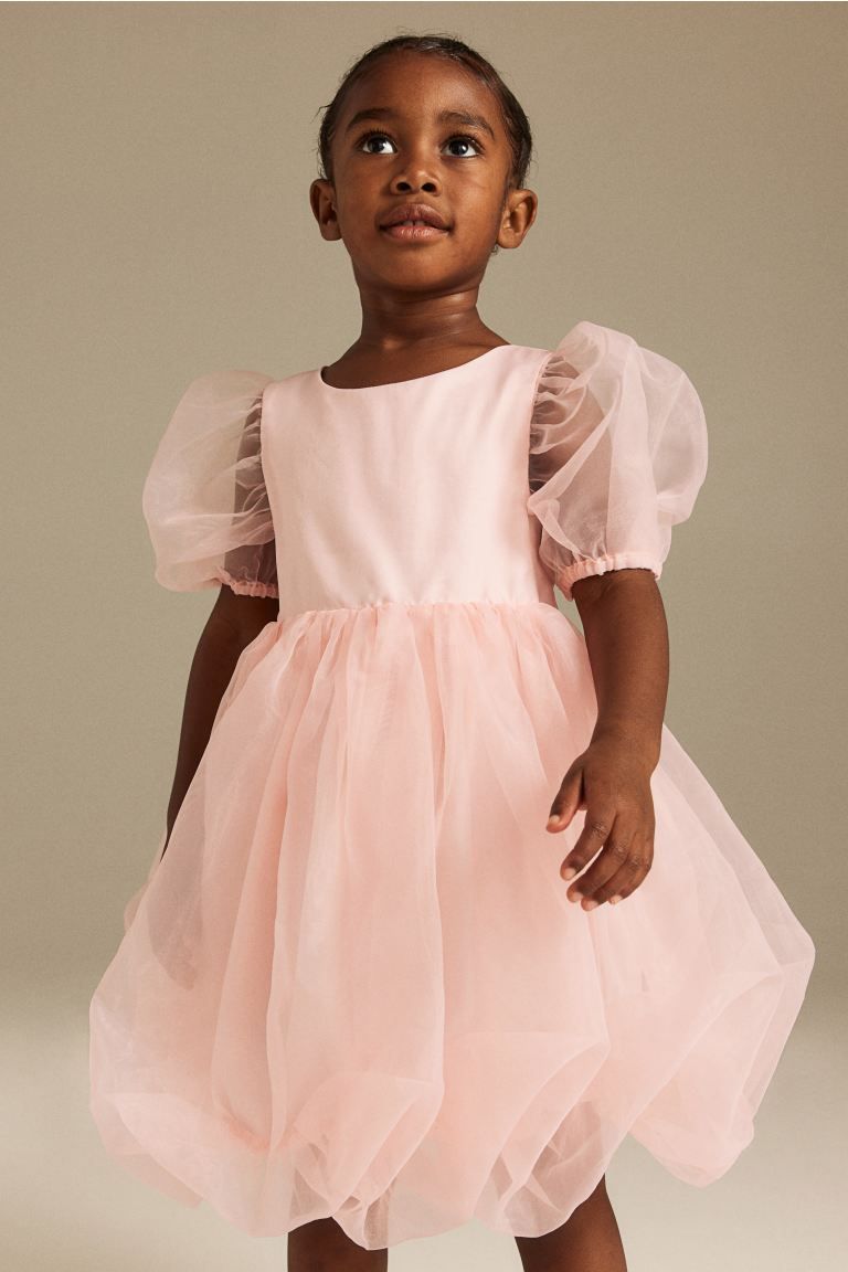 Balloon-skirt Tulle Dress - Light pink - Kids | H&M US | H&M (US + CA)