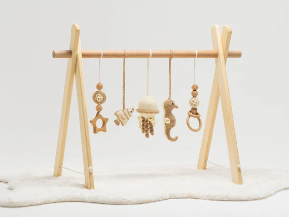 Personalized Baby Gym Crocheted Toys Sea Animals Custom Baby | Etsy | Etsy (US)