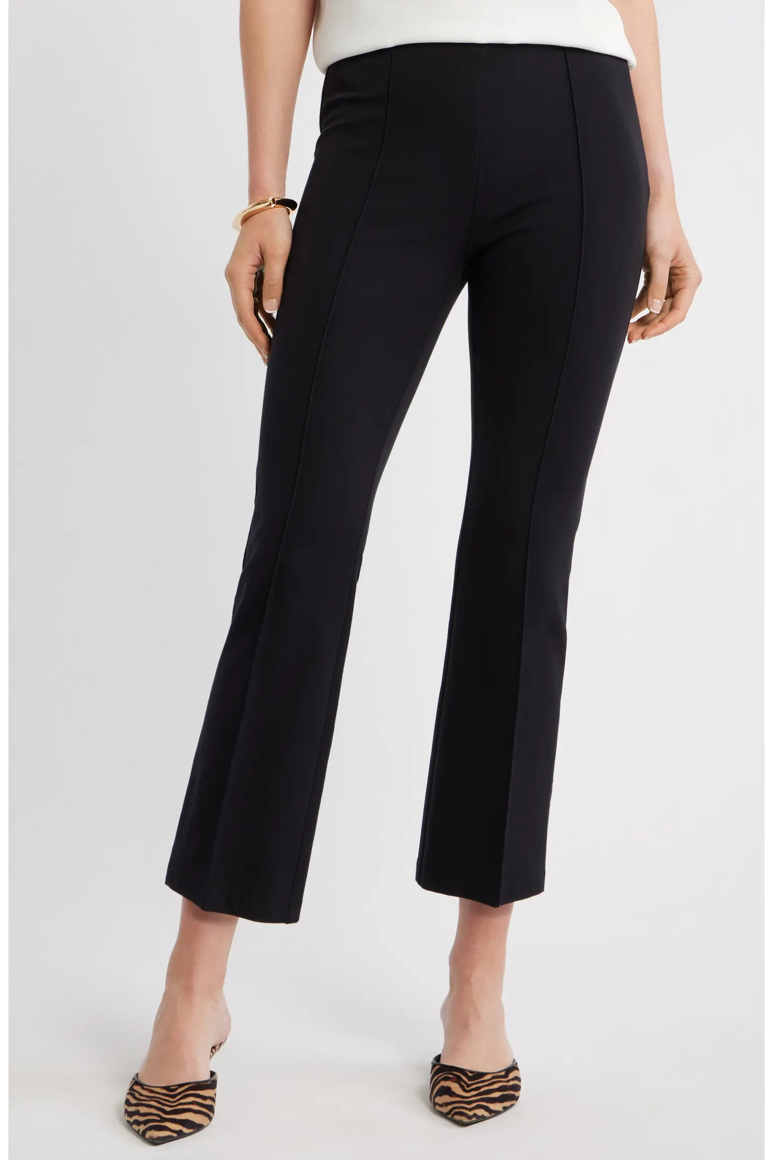 Caslon® Seamed Stretch Ponte Flare Leg Pants (Women) | Nordstrom | Nordstrom
