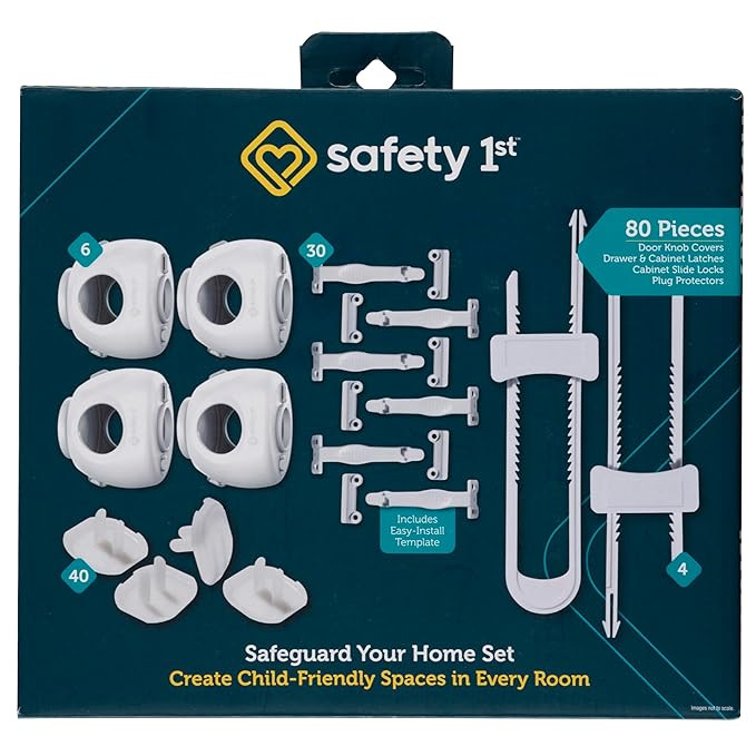 Safety 1st Home Safeguarding and Childproofing Set (80 Pcs), White | Amazon (US)