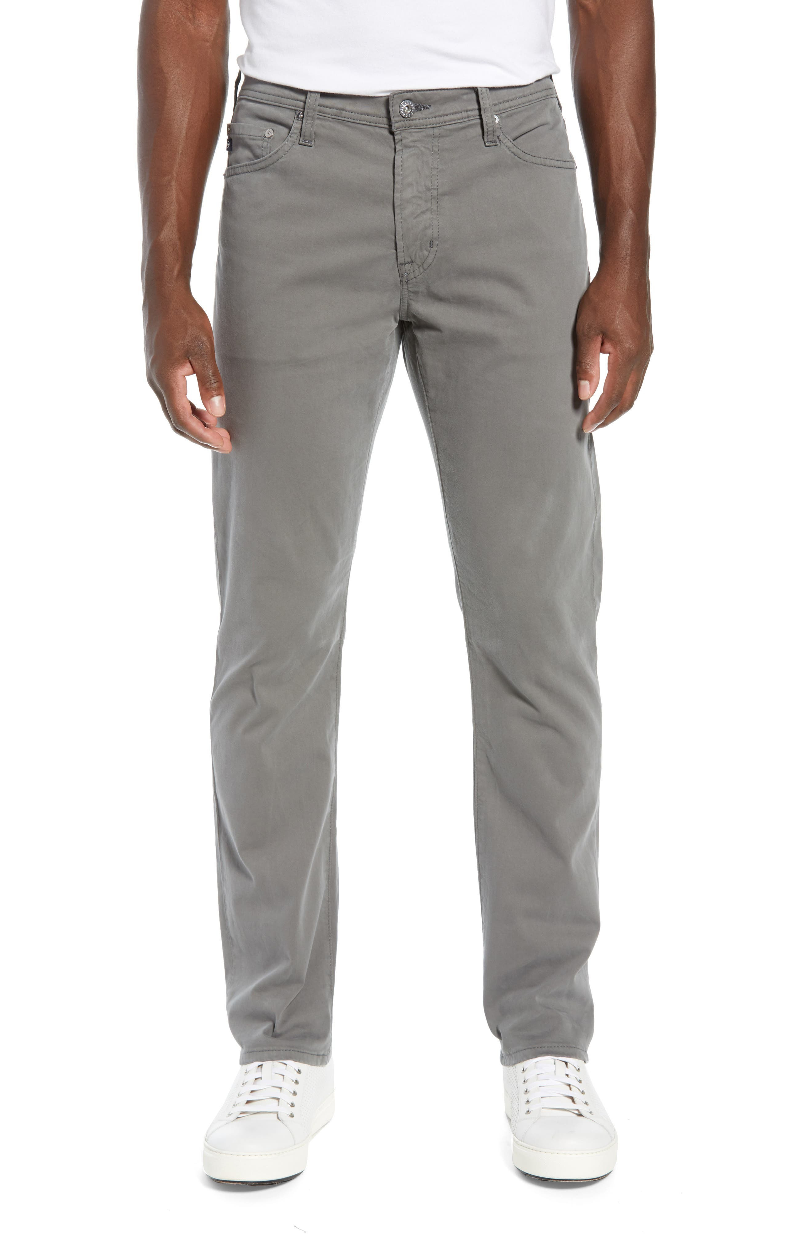 AG Everett SUD Slim Straight Fit Pants in Stone Grey (Soy) at Nordstrom, Size 31 X 32 | Nordstrom