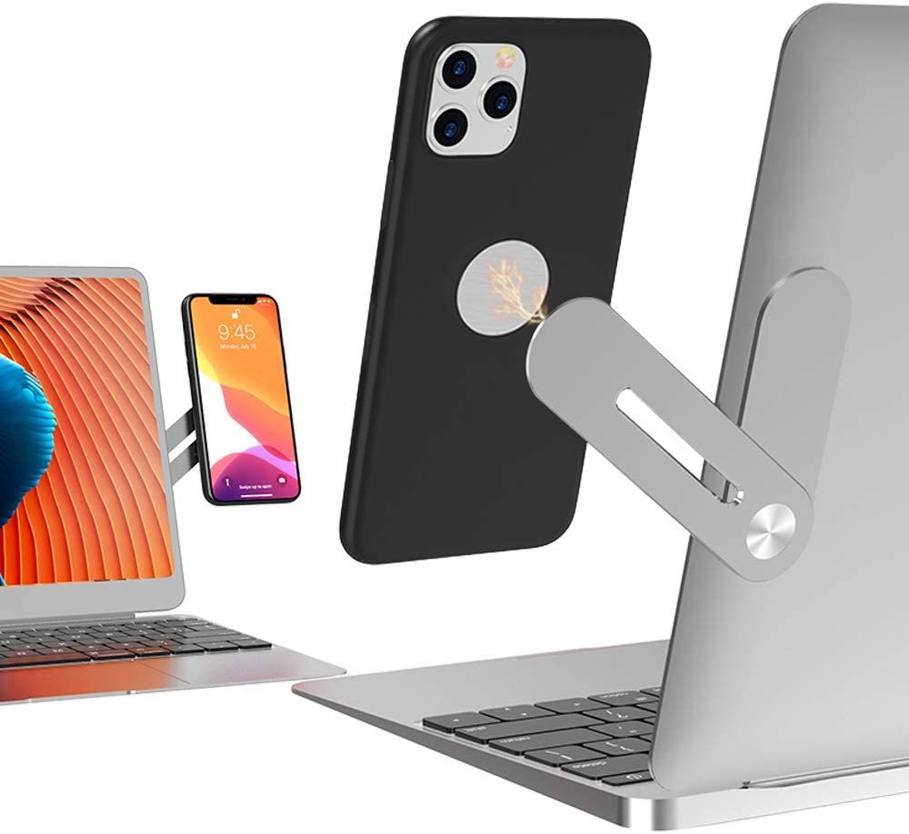 Laptop Phone Holder, Laptop or Desktop Monitor Side Mount Phone Holder, Slim Portable Foldable Sm... | Amazon (US)