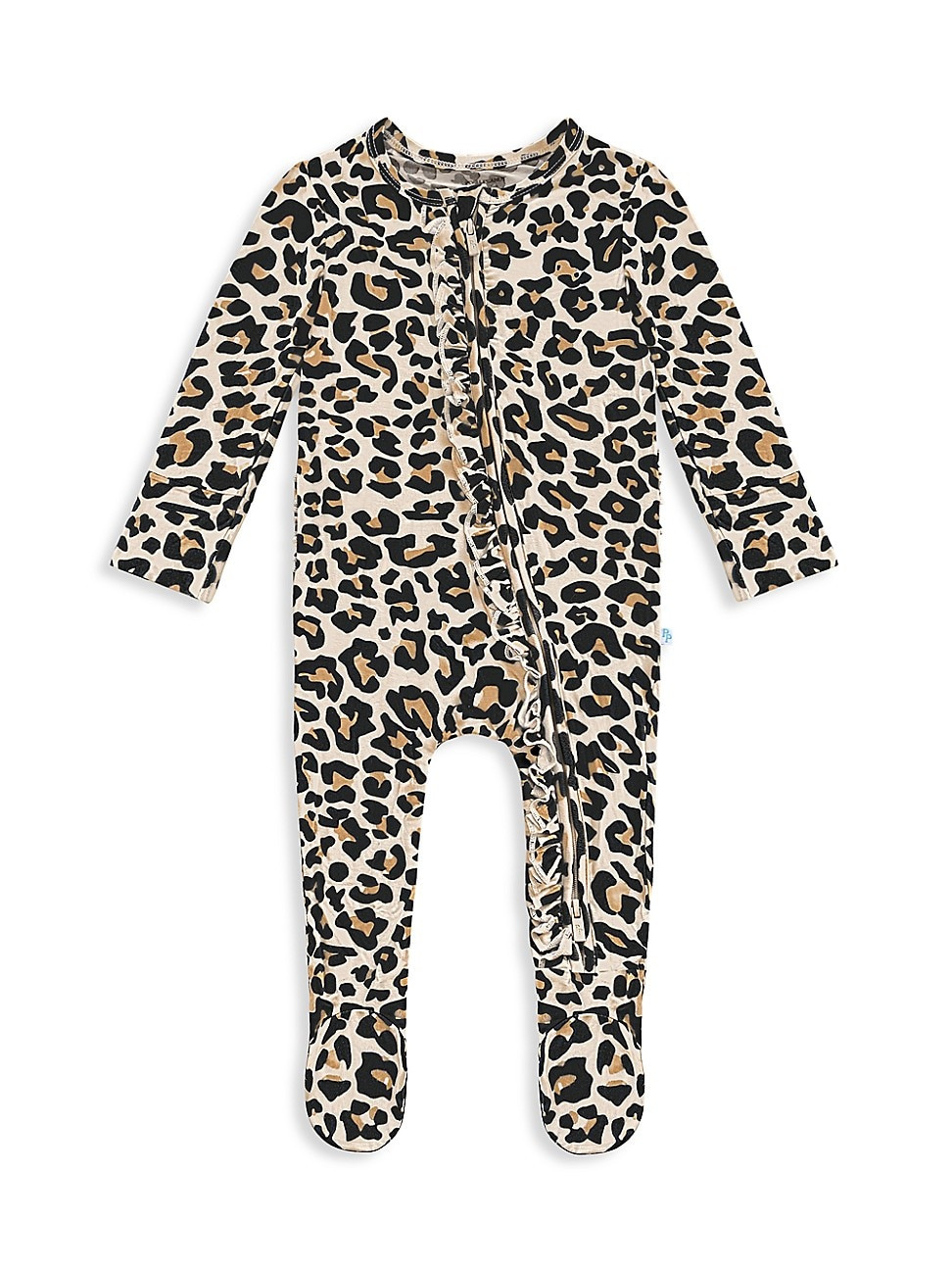 Posh Peanut Baby Girl's Lana Leopard-Print Ruffled Footie - Leopard Tan - Size 18-24 Months | Saks Fifth Avenue