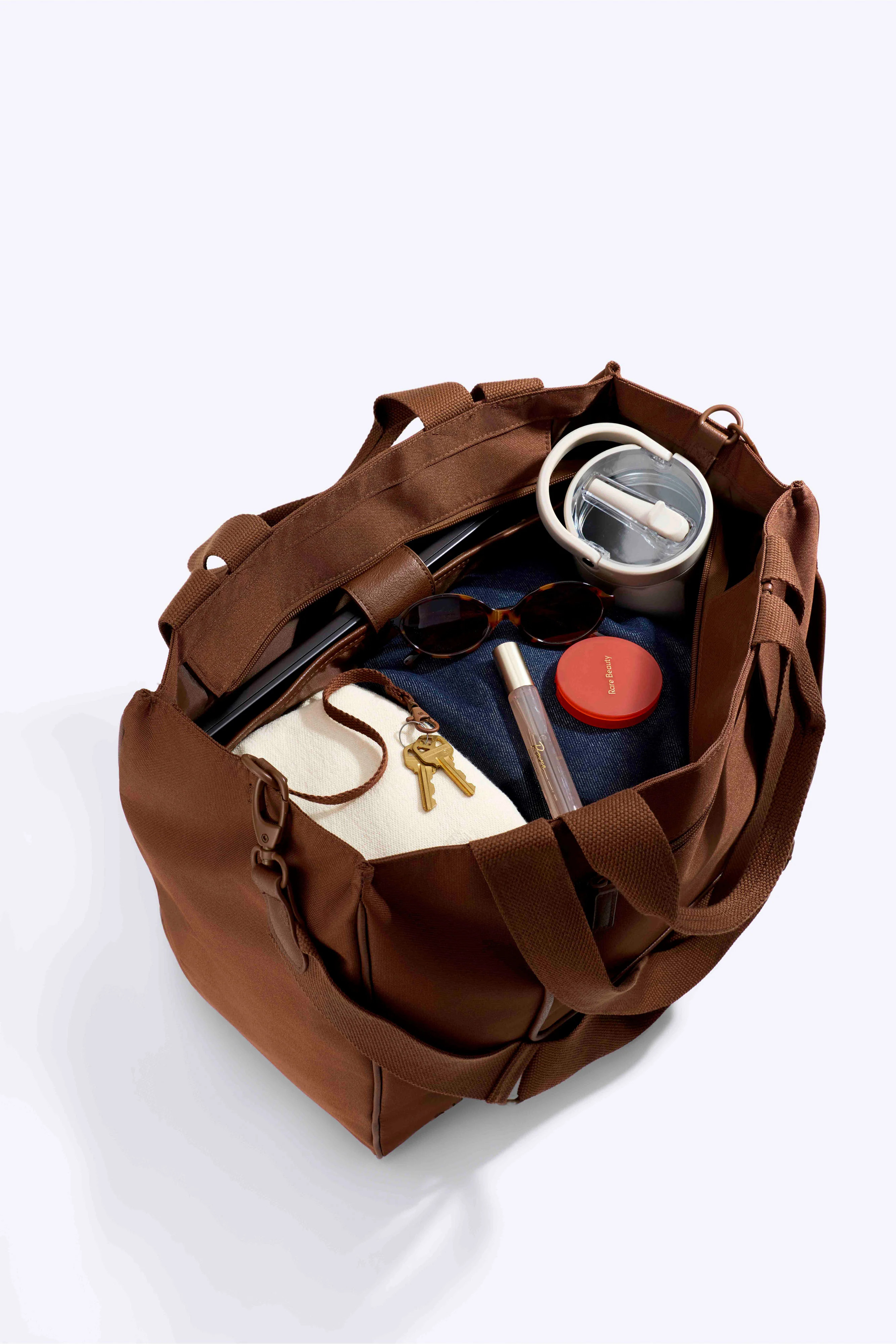 BÉIS 'The Everyday Carry Set' in Maple - East to West Tote Bag & In-Flight Cosmetic Case Set | BEIS