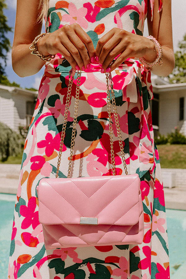 Share The Love Faux Leather Crossbody In Pink | Impressions Online Boutique