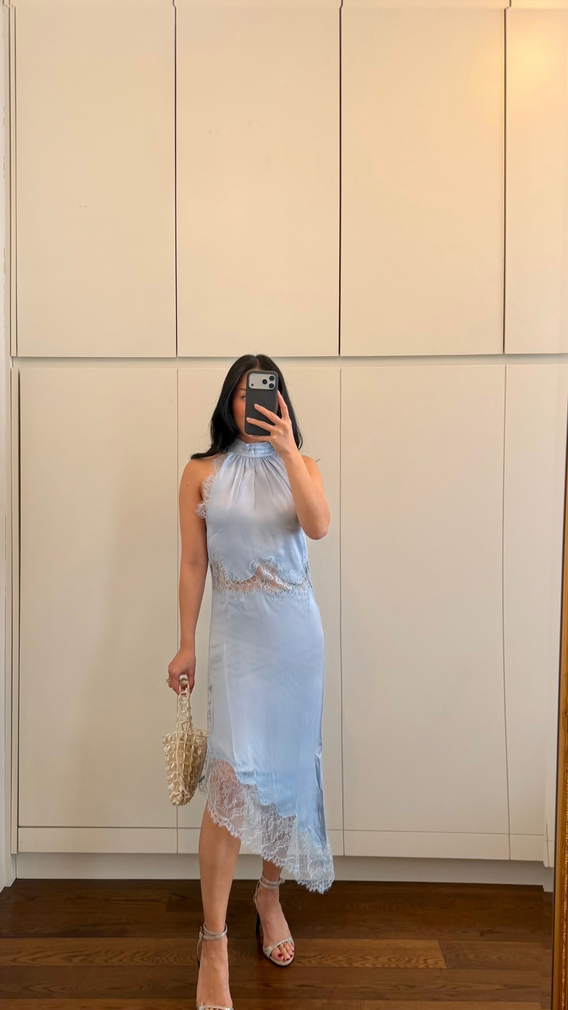 Baby blue lace stain dress! So so pretty for a wedding guest look 

#LTKFestival #LTKWedding #LTKgrwm