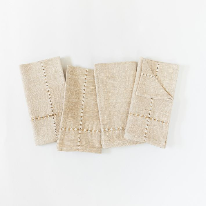 Creative Women Pulled Handwoven Cotton Napkins (Set of 4) | West Elm (US)