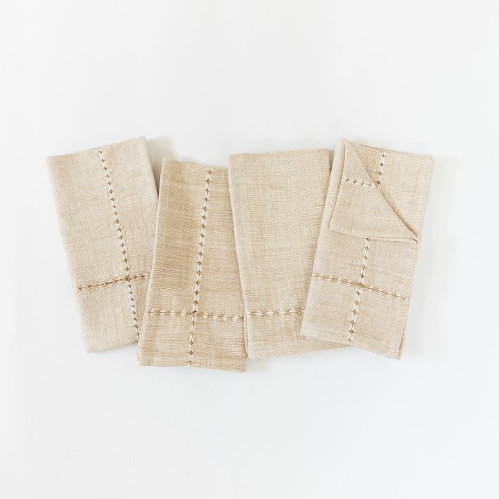 Creative Women Pulled Handwoven Cotton Napkins (Set of 4) | West Elm (US)