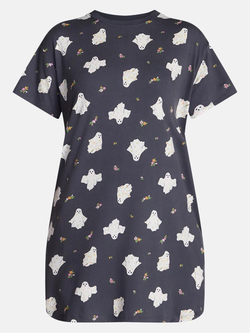 Halloween Women's Sleepshirt Top and Socks Set from Way to Celebrate, 2-Piece, Sizes XS-3X | Walmart (US)