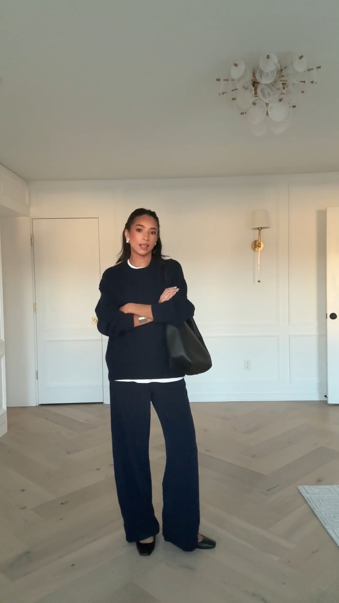 Comfy casual outfit! Size Small in sweater, small t-shirt, XS long pants (exact pants are OOS but I’ve linked similars), flats fit TTS 

Winter outfit
Winter fashion
Errands outfit 
Work from home outfit

#LTKFindsUnder100 #LTKSeasonal #LTKootd