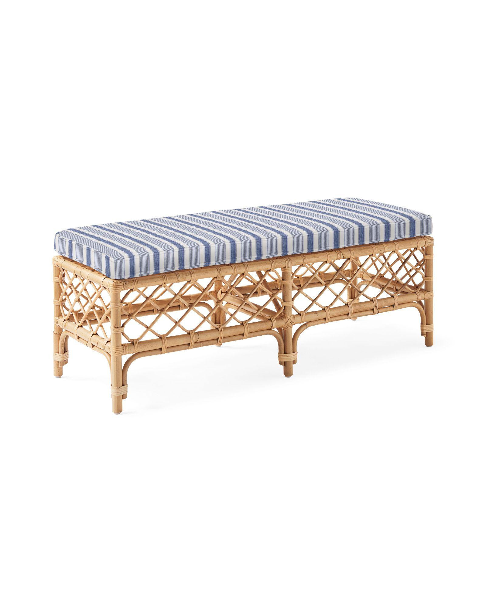 Avalon Rattan Bench | Serena and Lily