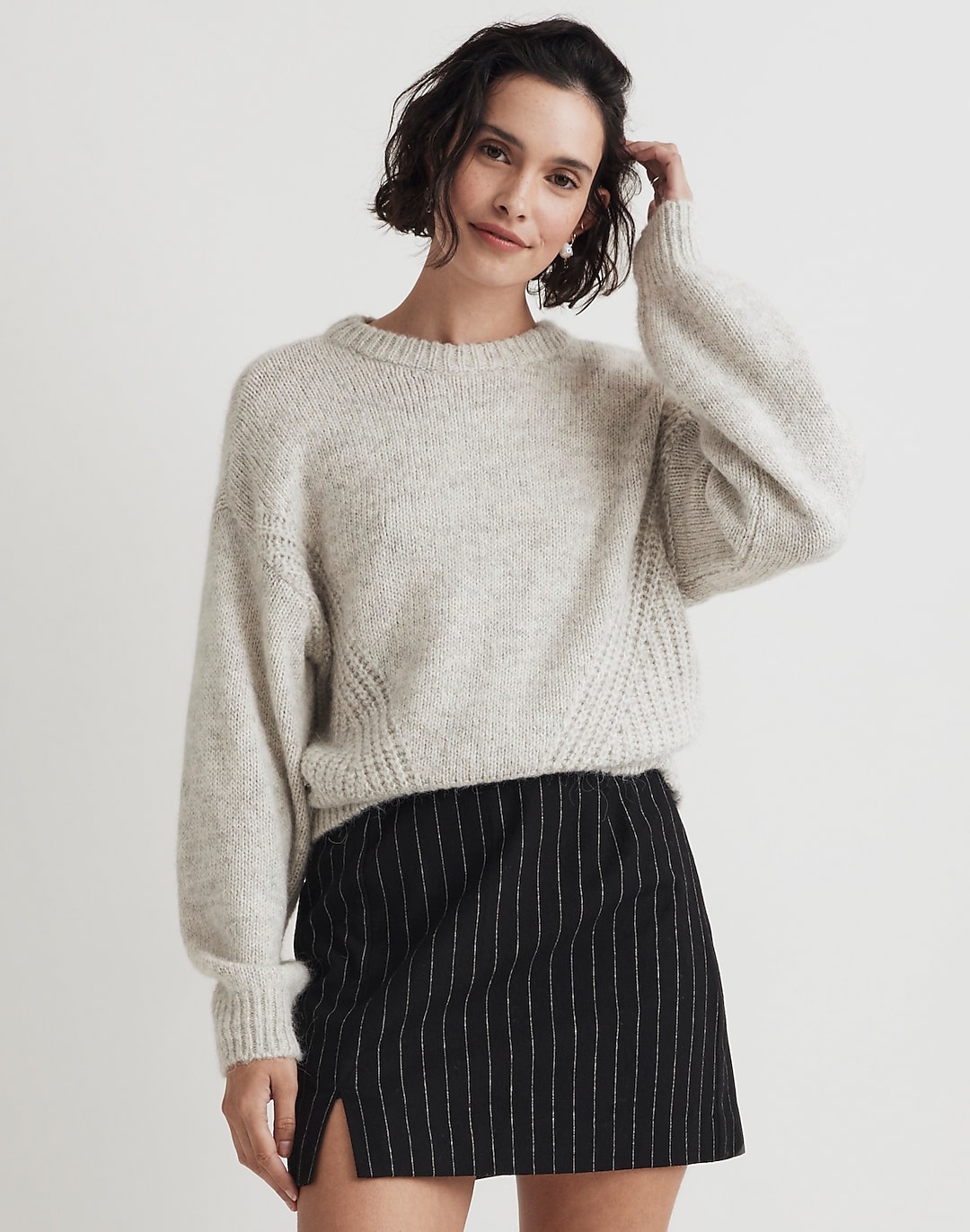 Wool-Blend Wedge Sweater | Madewell