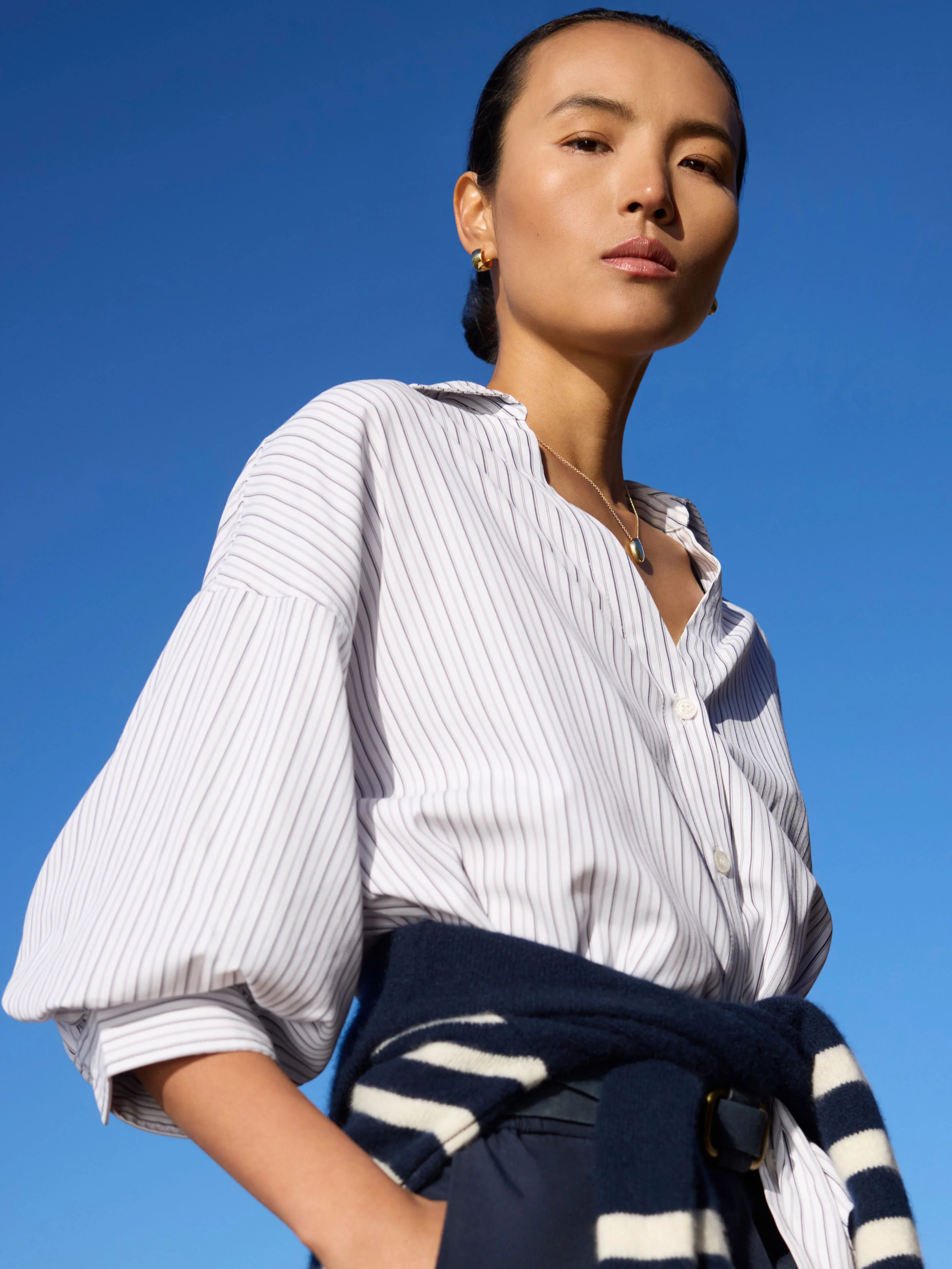 Women's Kate Shirt in Riviera Stripe | Brochu Walker | Brochu Walker