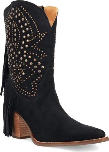 Star Power Fringe & Stud Western Boot (Women) | Nordstrom