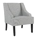 HomePop Classic Swoop Accent Chair, Black and White | Amazon (US)