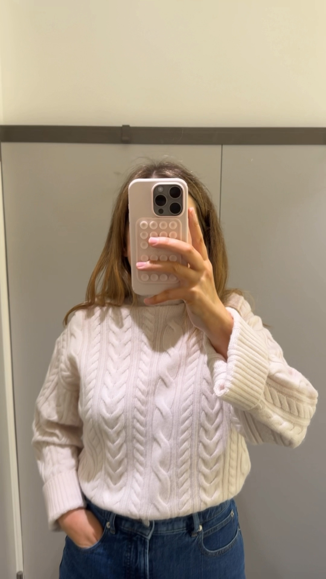 This 100 percent wool sweater is so soft! The details of the pattern are beautiful. I’m wearing size XS and I recommend going down one size as I’m normally a small. There are matching pants, which I wasn’t able to see in store. The sweater also comes in gray! 

#LTKWorkwear #LTKSeasonal #LTKStyleTip