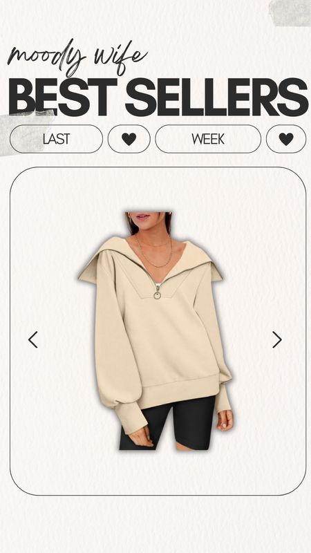 Moody Wife Blogs Best Sellers of the Week • This Amazon pullover with an exaggerated v-neck zipper is super unique, comfortable and affordable. This sweatshirt would make a great Christmas gift for those last people on your list!  

#bestsellers #topfinds #MustHaves #BestSellerAlert #PopularPicks #TrendingNow #amazon #amazonfashion 

#LTKsalealert #LTKGiftGuide #LTKfindsunder50