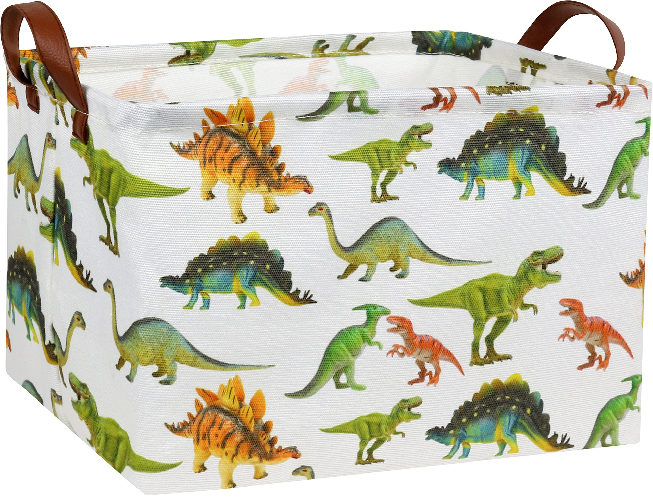 HIYAGON Rectangular Dinosaur Basket Baby Kids Storage Basket for Boys Cute Toy Box Bin Organizer ... | Amazon (US)