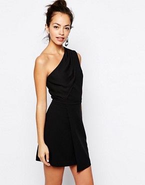 New Look One Shoulder Wrap Dress | ASOS US