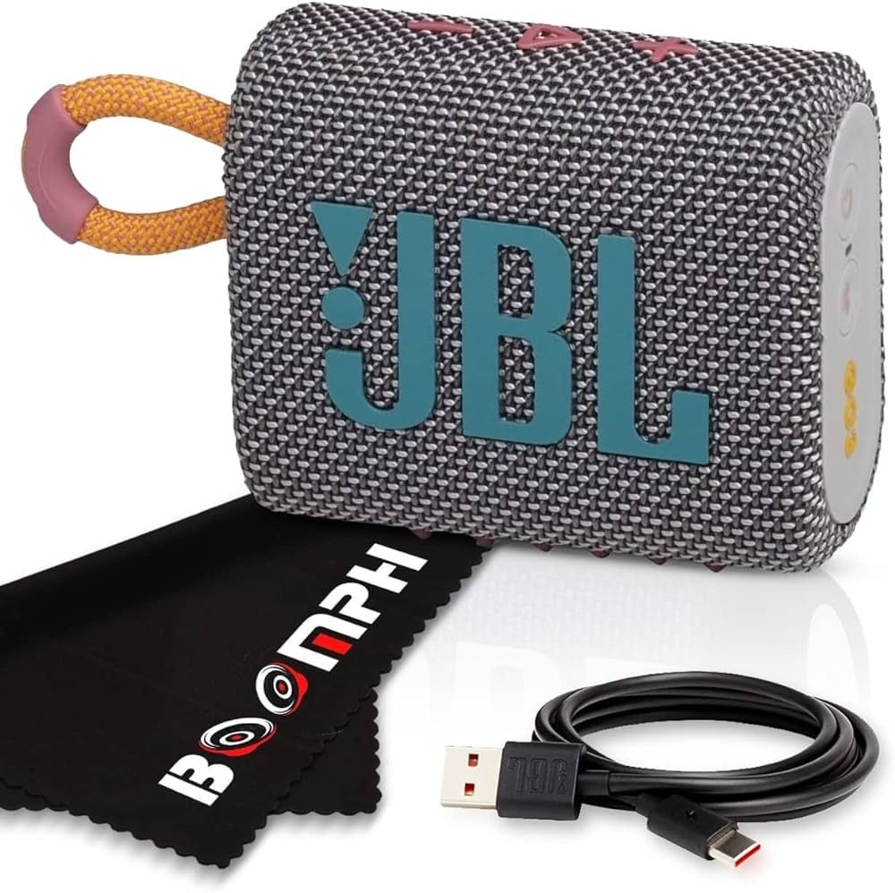 Boomph On-The-Go Kit: JBL Go 3 Portable Bluetooth Wireless Speaker, IP67 Waterproof and Dustproof... | Amazon (US)