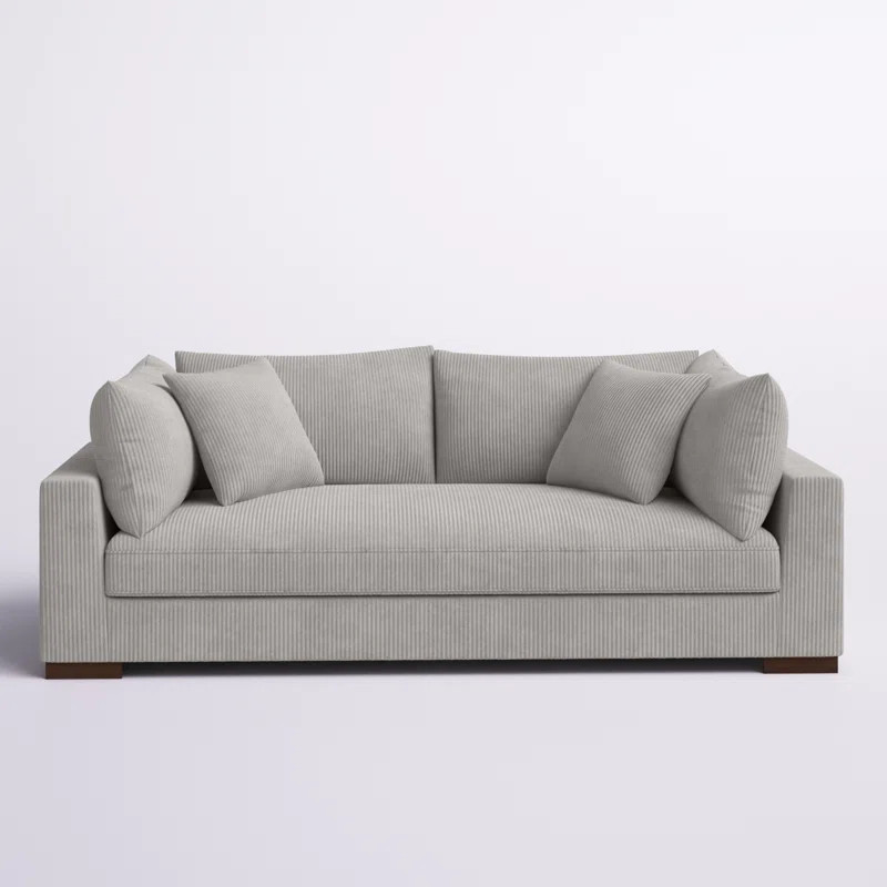 Alcantara 89.5" Square Arm Sofa | Wayfair North America