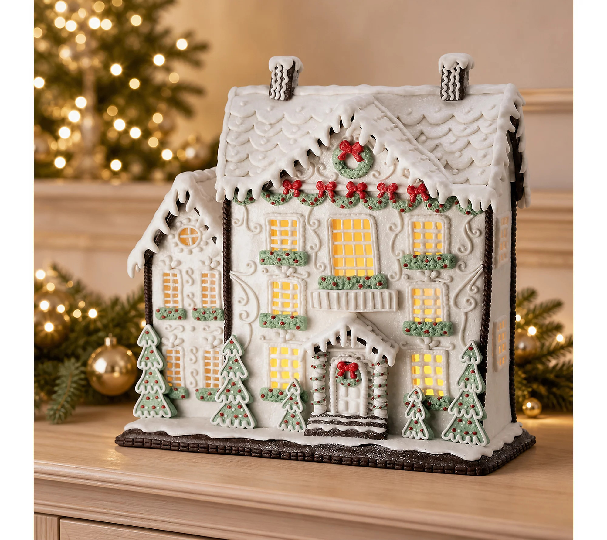 RC Home Decor- 13.5" LED Gingerbread House Chri tmas Decor | QVC