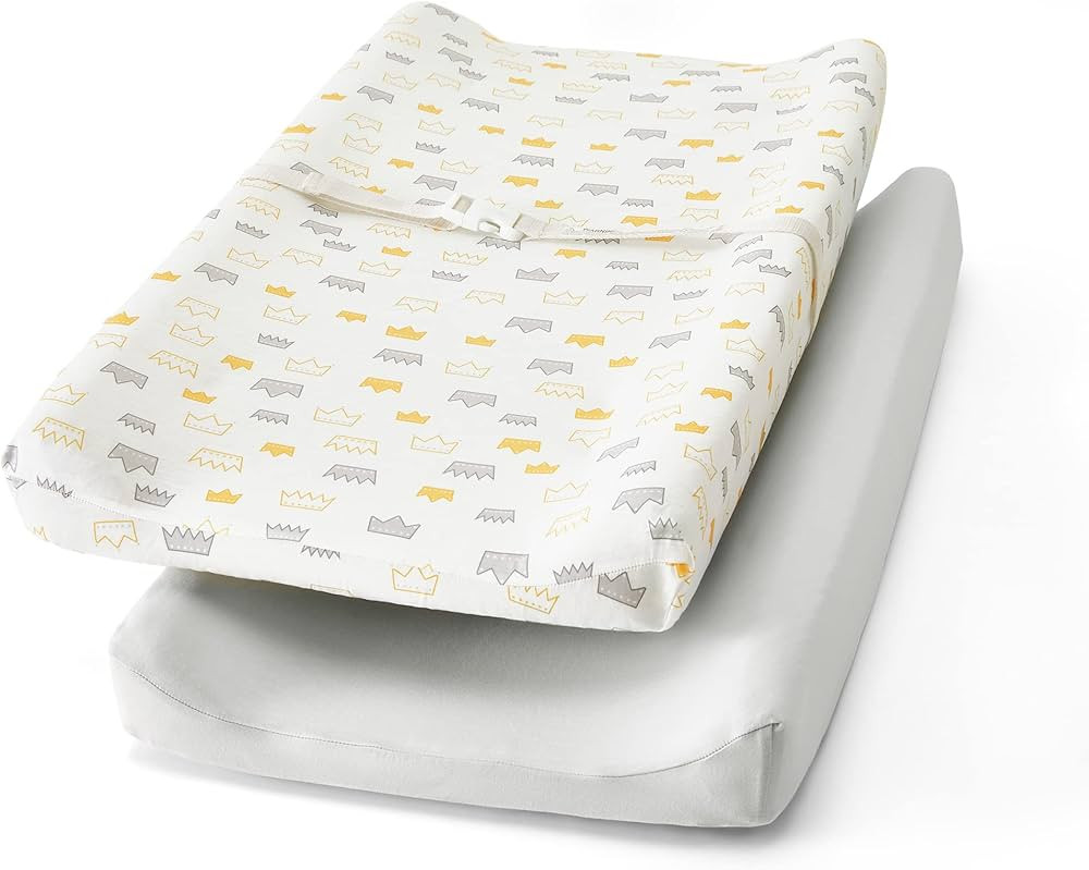 TILLYOU Changing Pad Cover Set in Soft Jersey Material - Fits 32"/34''x16" Contoured Pad for Babi... | Amazon (US)