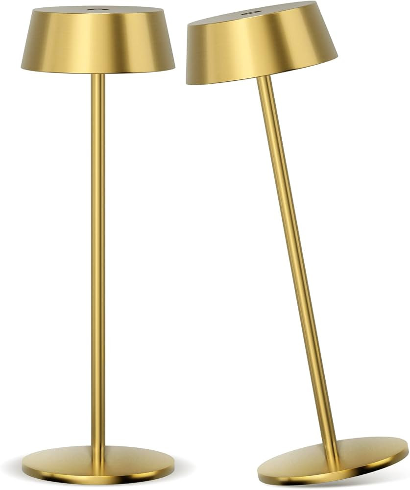 Ralbay Electroplated Copper IP54 Waterproof Outdoor Table Lamp,5000mAh Rechargeable Gold Plating ... | Amazon (US)