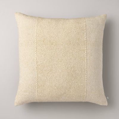 24"x24" Block Stripe Square Throw Pillow Heathered Beige - Hearth & Hand™ with Magnolia | Target