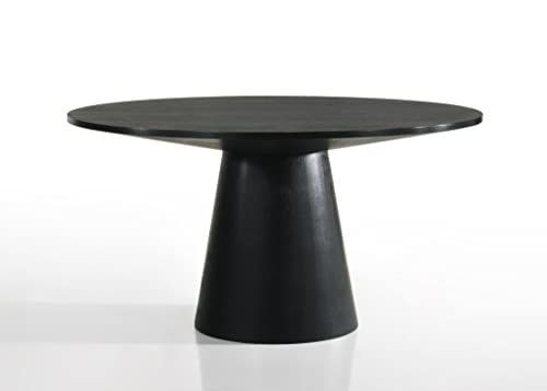 Lilola Home Jasper Ebony Black 59" W Contemporary Round Dining Table | Amazon (US)