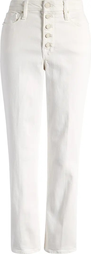 Good Legs Exposed Button Straight Leg Jeans | Nordstrom