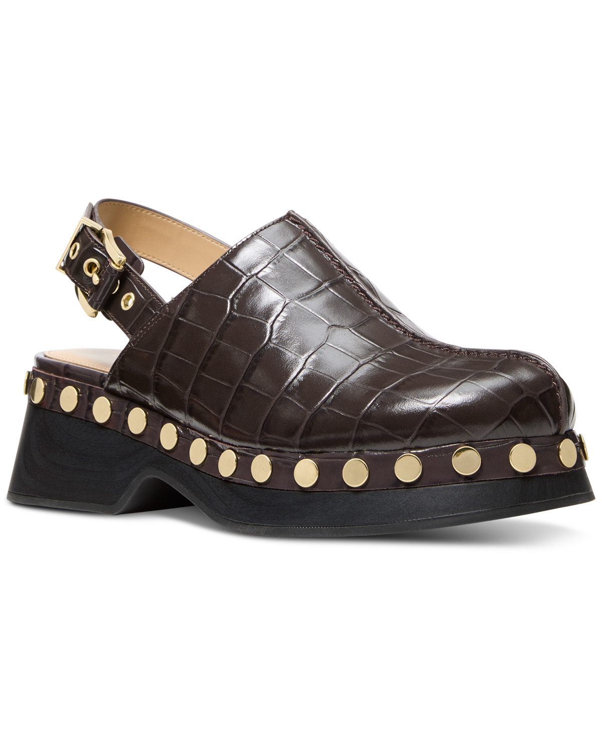 Michael Michael Kors Women's Esra Round Toe Clogs - Chocolate | Macy's