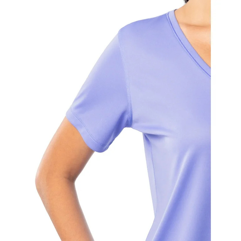 Athletic Works Women's and Women's Plus Core Active Short Sleeve V-Neck T-Shirt, Sizes XS-4X - Wa... | Walmart (US)