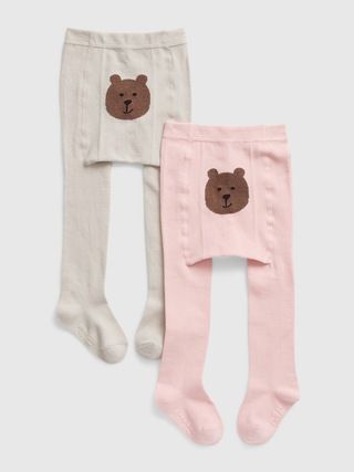 Toddler Organic Cotton Bear Tights (2-Pack) | Gap (US)