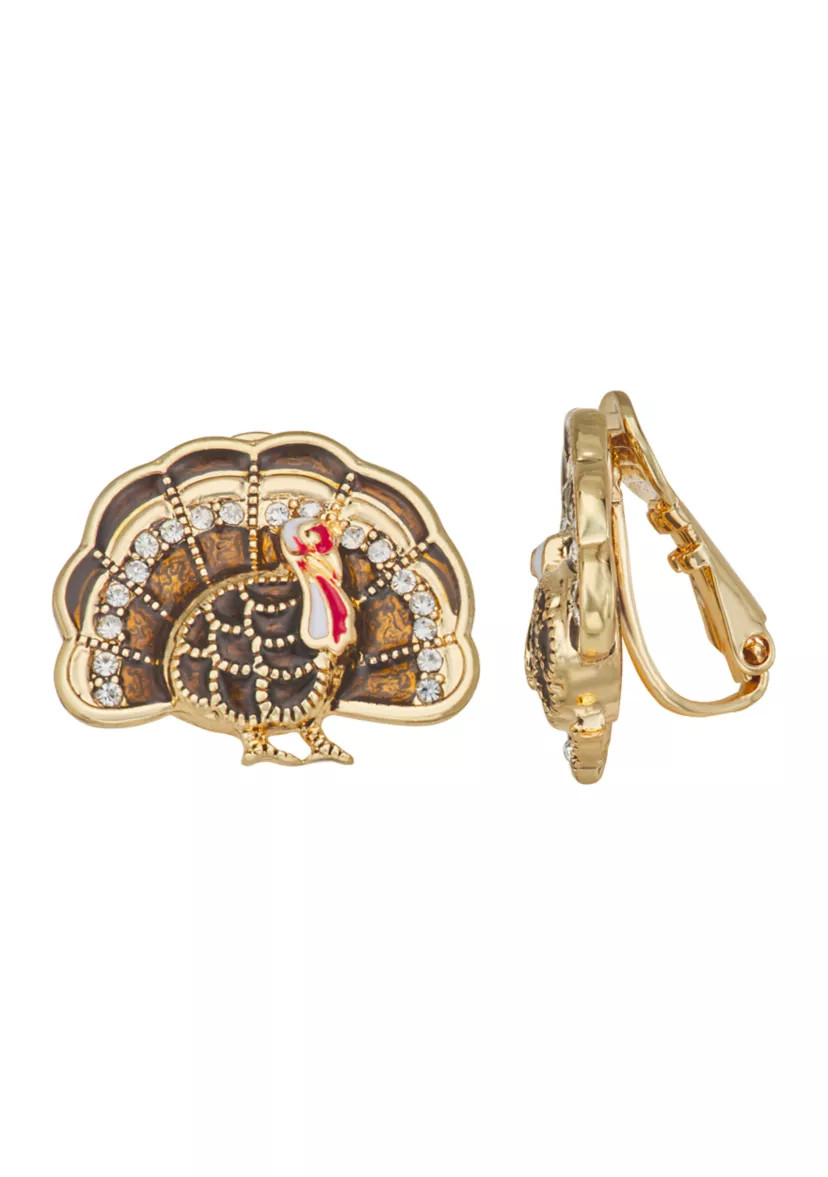 Gold-Tone Multi Turkey Stud Earrings | Belk